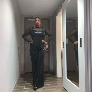 Boohoo sequin jumpsuit